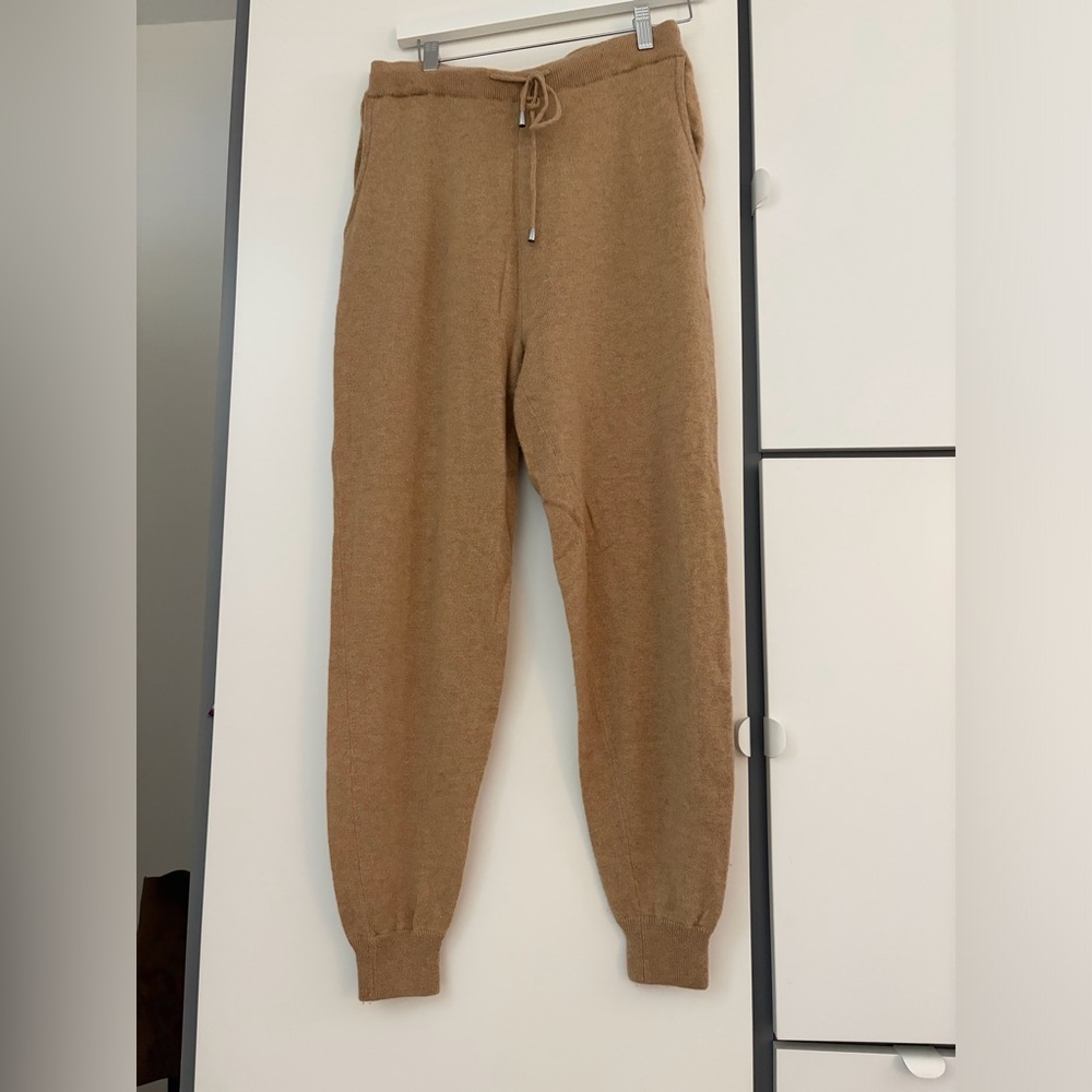 Marks & Spencer Camel Cashmere Jogger Trousers